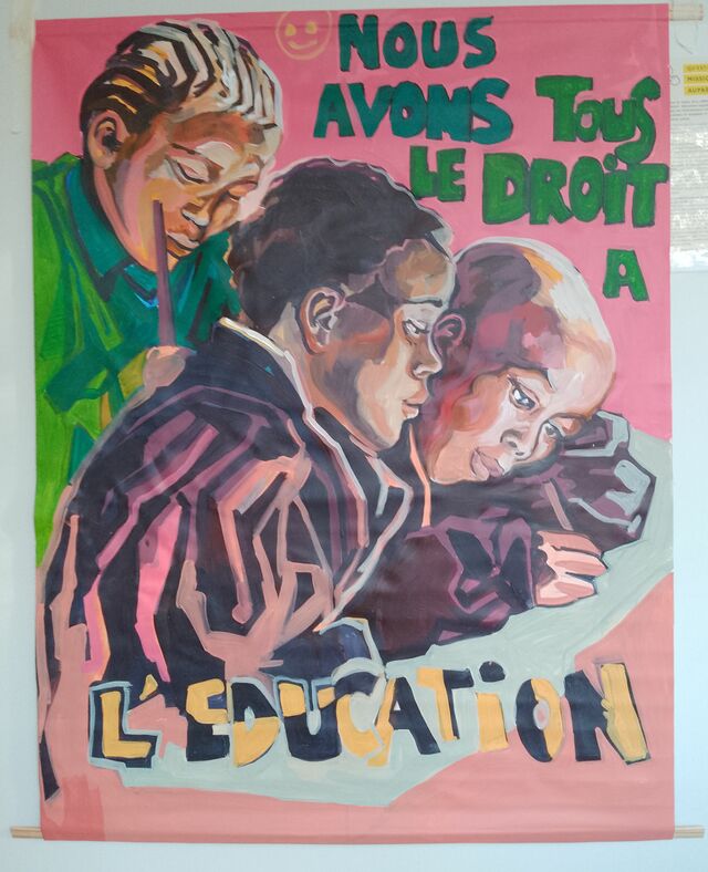 Toile 2/1M autour de la Déclaration universelle des droits de l'Homme . CEF de Dreux . Octobre 2025