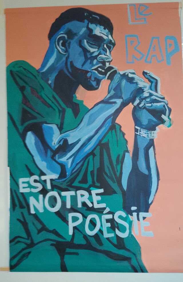 Toile 2/1M autour de la Déclaration universelle des droits de l'Homme . CEF de Dreux . Octobre 2025